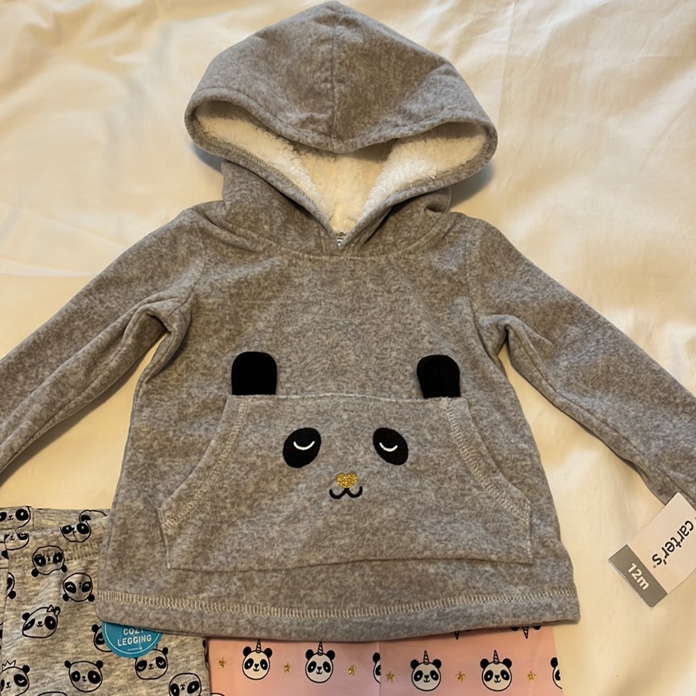 Carters baby girl panda outfit bundle - Picture 2 of 16